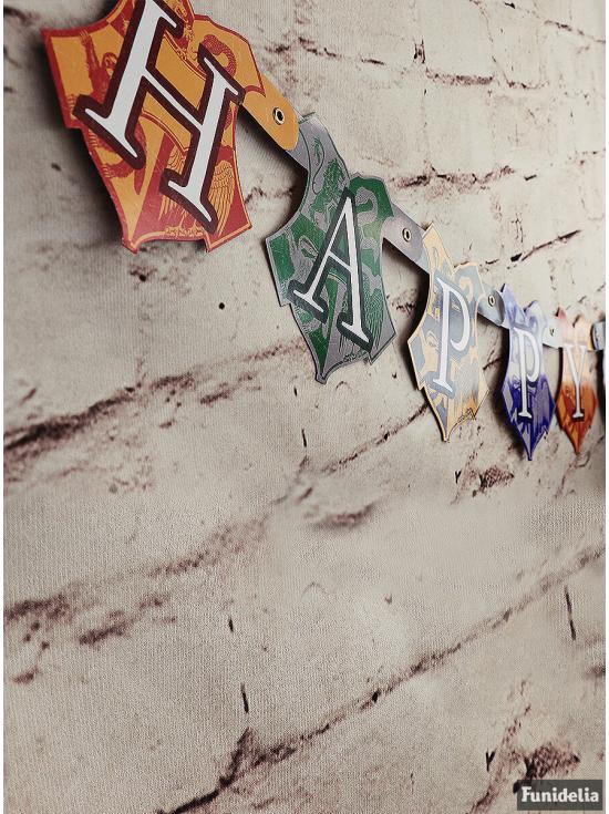 Guirnalda Happy Birthday Harry Potter - Hogwarts Houses