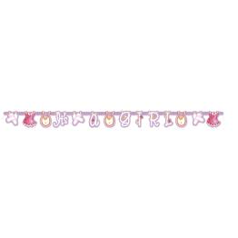 Guirnalda It's a Girl -Pink Clothesline Baby Shower
