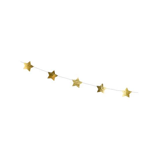 Guirnalda con estrellas doradas (3,6 m) Guirnalda con estrellas doradas (3,6 m)