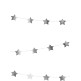 Guirnalda con estrellas plateadas (3,6 m)