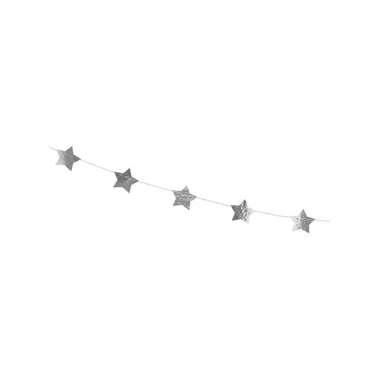Guirnalda con estrellas plateadas (3,6 m) Guirnalda con estrellas plateadas (3,6 m)