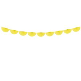 Guirnalda de abanicos de papel decorativos amarillo