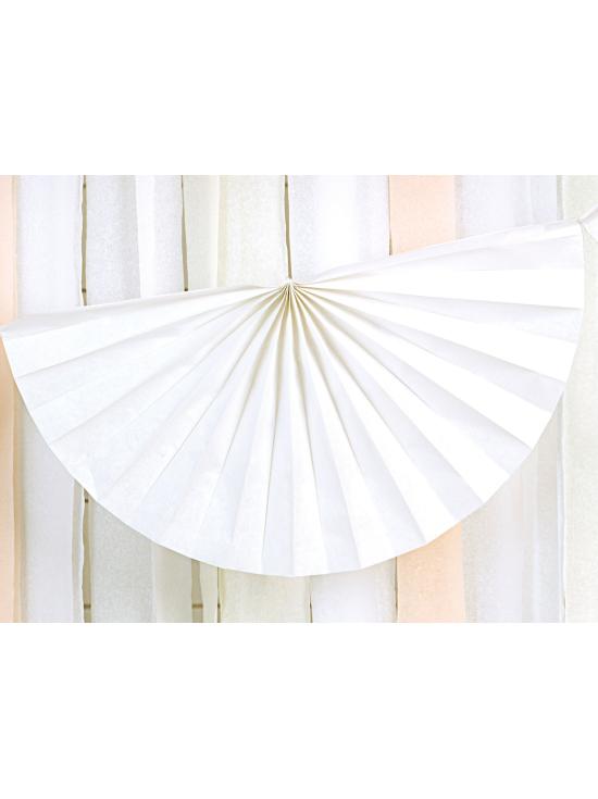 Guirnalda de abanicos de papel decorativos blanco