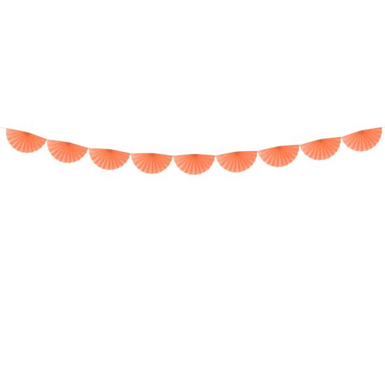 Guirnalda de abanicos de papel decorativos melocotón
