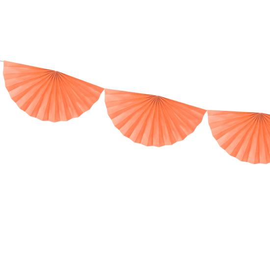 Guirnalda de abanicos de papel decorativos melocotón