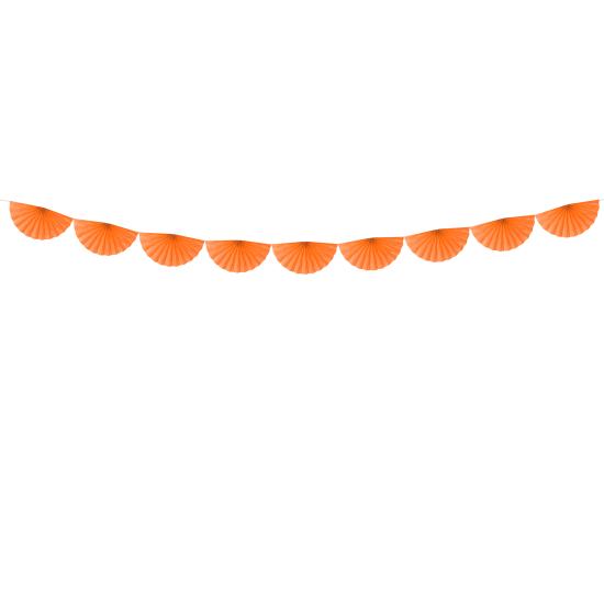 Guirnalda de abanicos de papel decorativos naranja