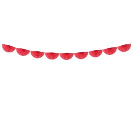 Guirnalda de abanicos de papel decorativos rojo