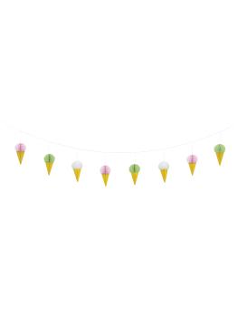 Guirnalda de helados de panel de abeja
