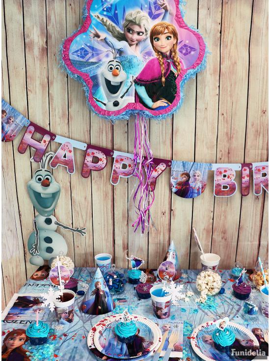Decoración cumpleaños Frozen 8 personas