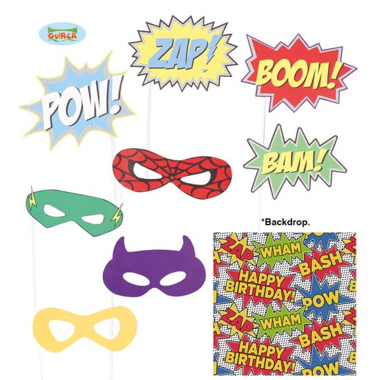 Kit de photocall superhéroes Kit de photocall superhéroes