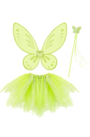 Kit disfraz de Hada Verde para niña ^