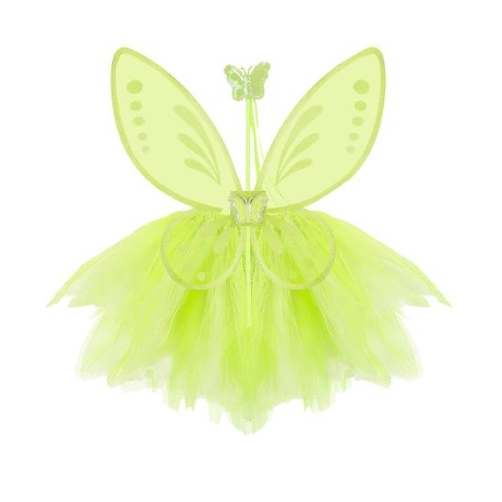 Kit disfraz de Hada Verde para niña ^