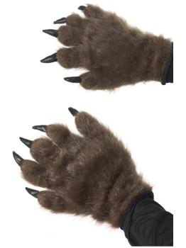 Manos de monstruo peludo marrón