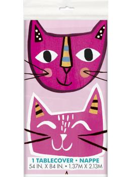 Mantel de gatos - Gatos rosas