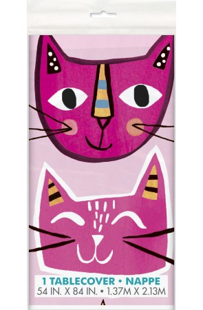 Mantel de gatos - Gatos rosas