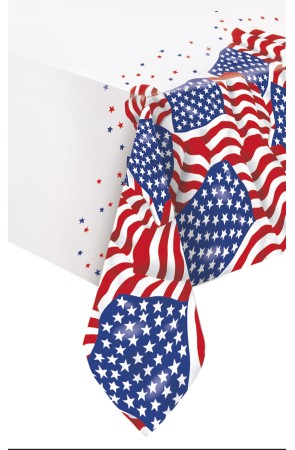 Mantel de plástico Bandera de USA - Fiesta Estados Unidos