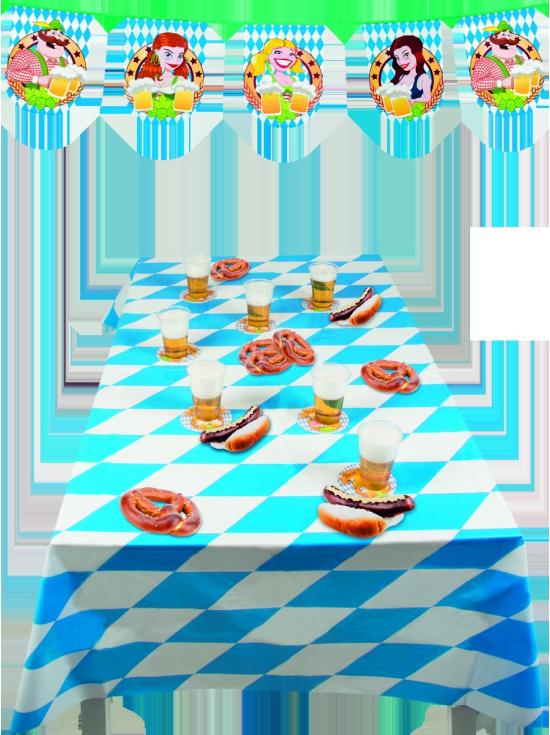 Mantel para Oktoberfest azul y blanco