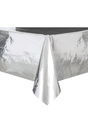 Mantel rectangular plateado - Línea Colores Básicos