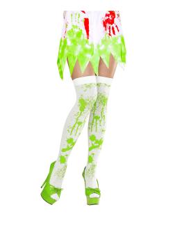 Medias con sangre verde de zombie