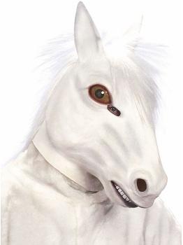 Máscara de caballo blanco