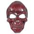 Máscara de calavera roja metalizada para adulto