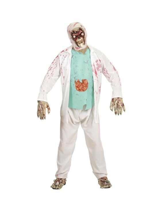 Máscara de calavera zombie de ojos saltones para adulto
