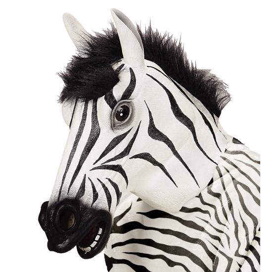Máscara de Cebra con Pelo para adulto Máscara de Cebra con Pelo para adulto