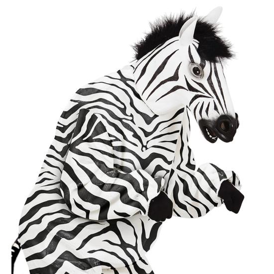 Máscara de Cebra con Pelo para adulto Máscara de Cebra con Pelo para adulto