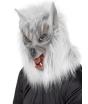 Máscara de hombre lobo gris