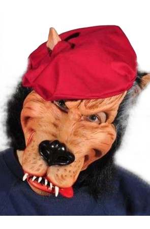 Máscara de lobo malo para adulto