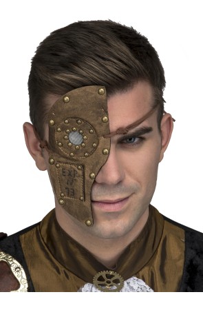 Máscara de media cara steampunk para adulto