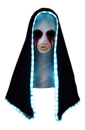 Máscara de monja La Purga con capucha iluminada