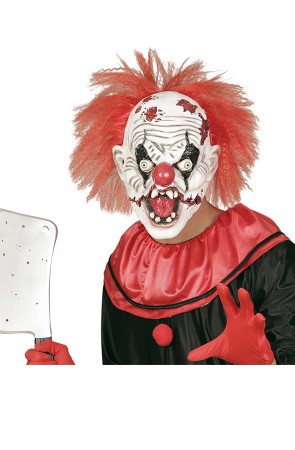 Máscara de payaso loco zombie con pelo