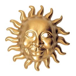 Máscara de sol dorado
