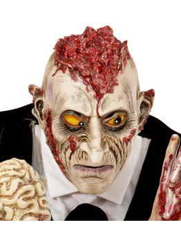 Máscara de zombie con las ideas al aire para adulto