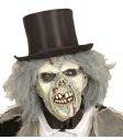 Máscara de zombie descompuesto con peluca para adulto ^