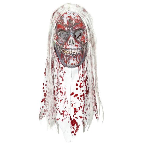 Máscara de zombie ensangrentado con pelo