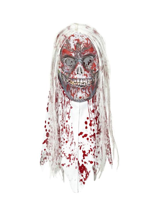 Máscara de zombie ensangrentado con pelo