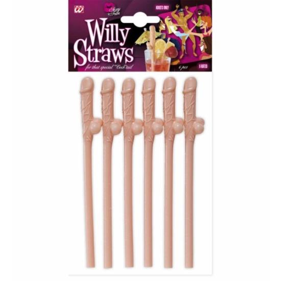 Pajitas con forma de pene