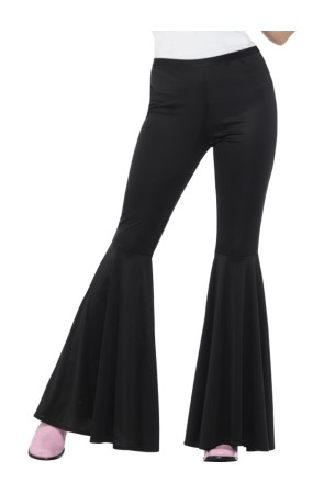 Pantalón acampanado negro para mujer