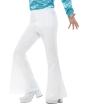 Pantalón de los años 70 blanco para hombre