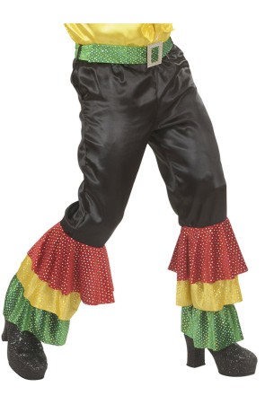 Pantalón Rumbero Negro con lentejuelas para hombre