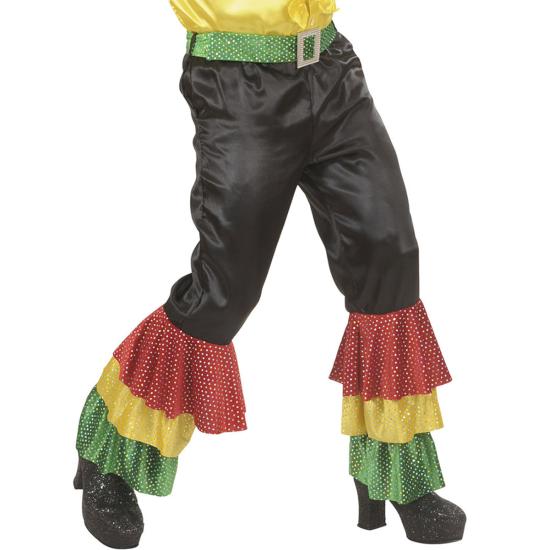 Pantalón Rumbero Negro con lentejuelas para hombre