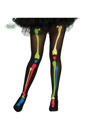 Pantys Esqueleto multicolor adulta.
