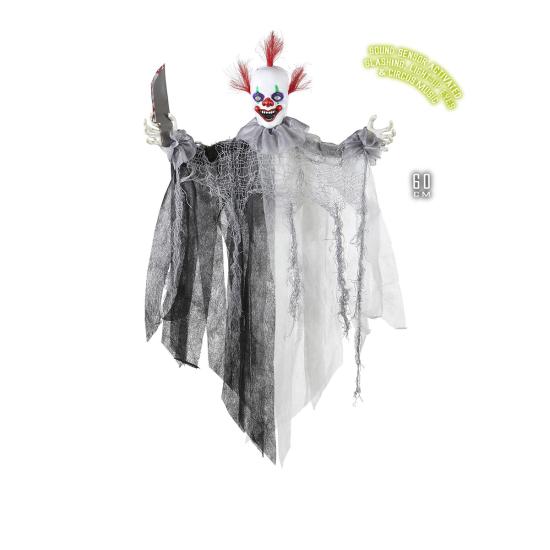 Payaso Asesino Animado con Luces y Sonido 60 cms