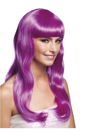 Peluca Chique morada para mujer