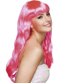 Peluca Chique rosa sensual para mujer