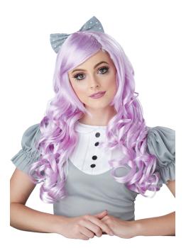 Peluca Cosplay doll lila para mujer
