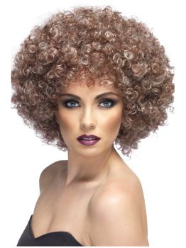Peluca afro mega grande marrón claro