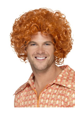 Peluca afro pelirrojo para hombre